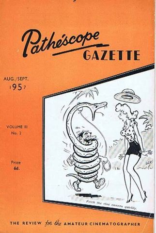PATHESCOPE GAZETTE magazine side cover  Vol 3 # 2 August/September 1957