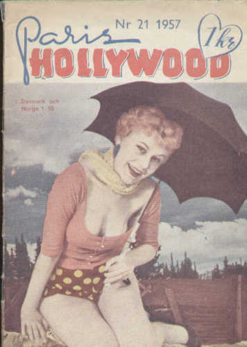 PARIS-HOLLYWOOD (Dk) magazine side cover Issue 21   1957