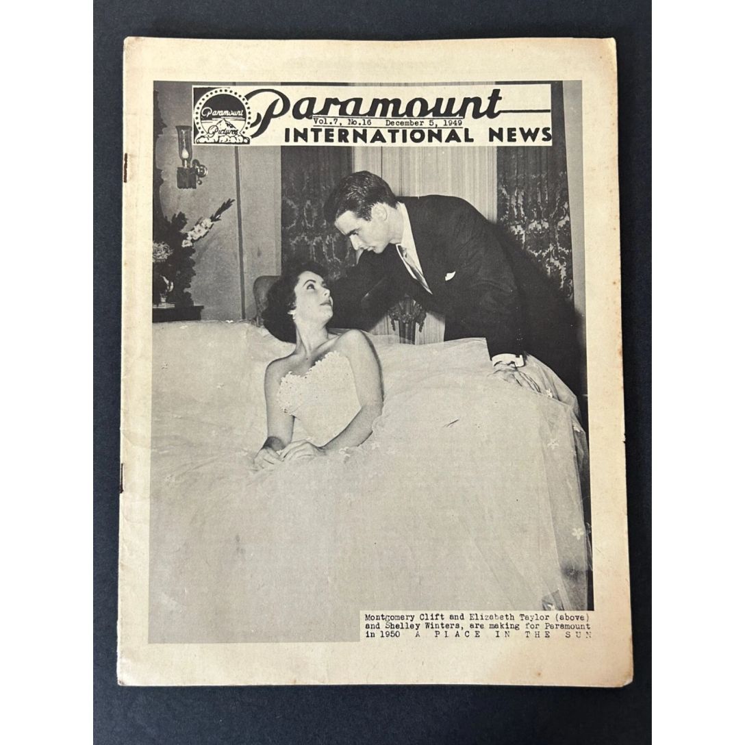 PARAMOUNT INTERNATIONAL NEWS magazine side cover 5 December 1949