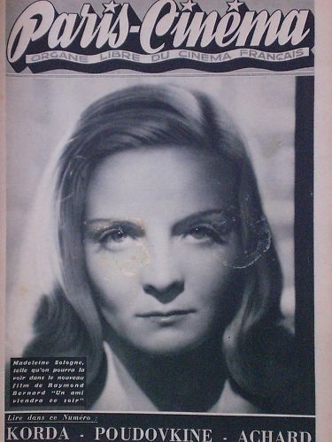 PARIS-CINEMA magazine side cover Issue 22 6 March 1946