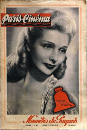 PARIS-CINEMA magazine side cover Issue 28 16 April 1946
