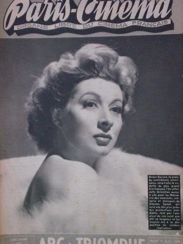 PARIS-CINEMA magazine side cover Issue 44 6 August 1946