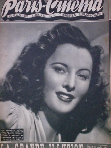 PARIS-CINEMA magazine side cover Issue 47 27 August 1946