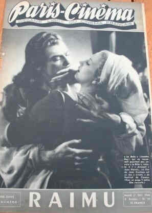 PARIS-CINEMA magazine side cover Issue 52 1 October 1946