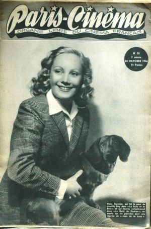 PARIS-CINEMA magazine side cover Issue 55 22 October 1946