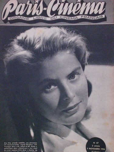 PARIS-CINEMA magazine side cover Issue 57 5 November 1946