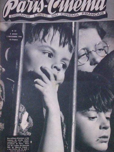 PARIS-CINEMA magazine side cover Issue 61 3 December 1946