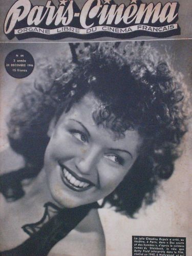 PARIS-CINEMA magazine side cover Issue 64 24 December 1946