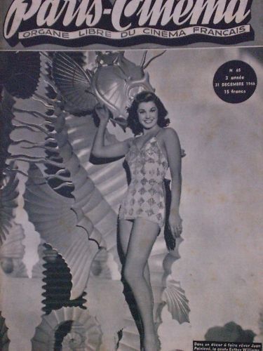 PARIS-CINEMA magazine side cover Issue 65 31 December 1946