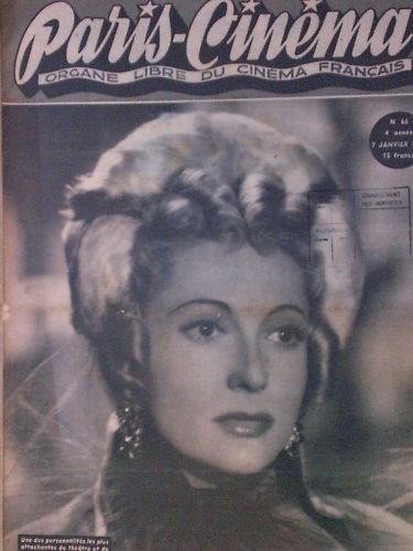 PARIS-CINEMA magazine side cover Issue 66 7 January 1947