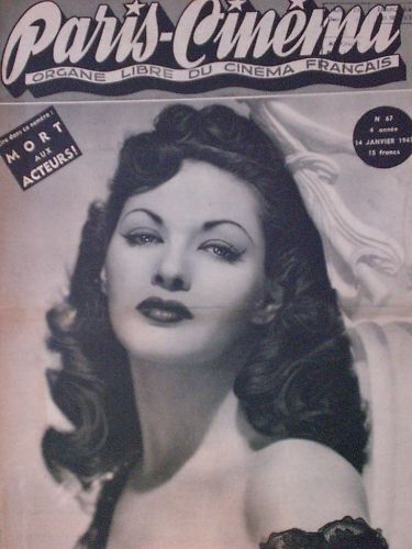 PARIS-CINEMA magazine side cover Issue 67 14 January 1947