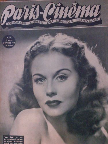 PARIS-CINEMA magazine side cover Issue 70 4 February 1947