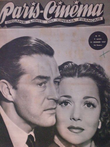 PARIS-CINEMA magazine side cover Issue 71 11 February 1947
