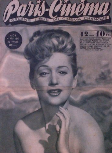 PARIS-CINEMA magazine side cover Issue 74 4 March 1947