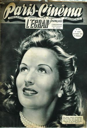 PARIS-CINEMA magazine side cover Issue 77 25 March 1947