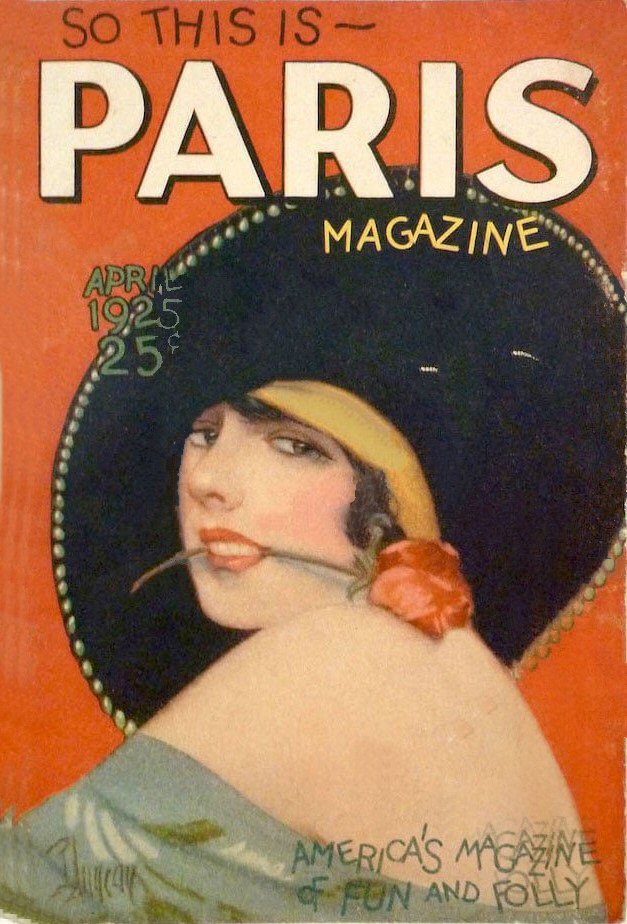 SO THIS IS PARIS magazine side cover  Vol 1 # 2 April 1925