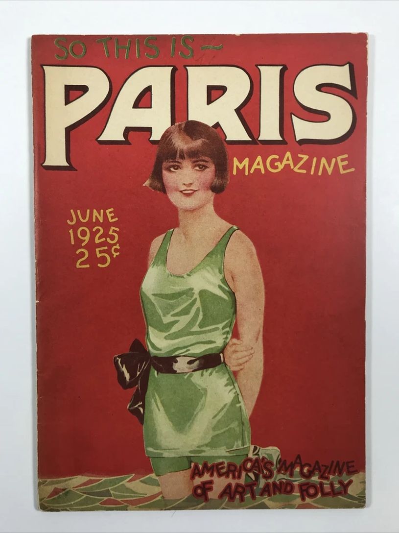 SO THIS IS PARIS magazine side cover June 1925