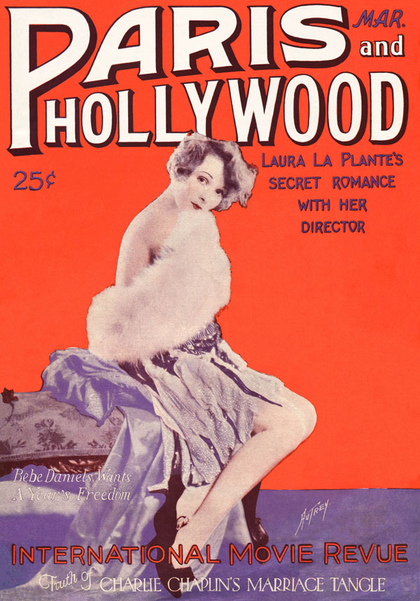 PARIS AND HOLLYWOOD magazine side cover  Vol 2 # 12 March 1927