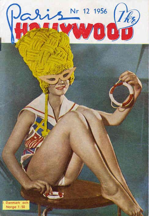 PARIS-HOLLYWOOD (Dk) magazine side cover Issue 12  1956