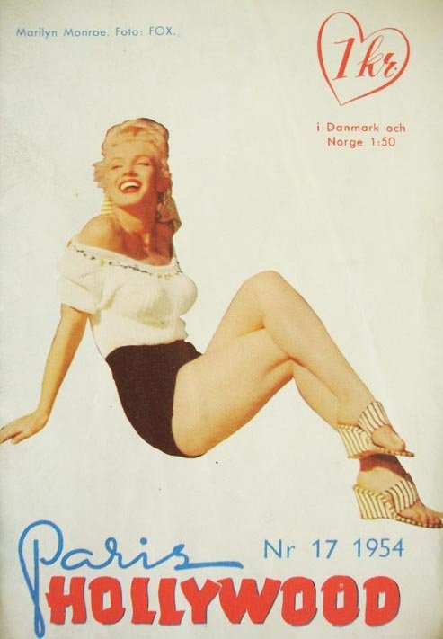 PARIS-HOLLYWOOD (Dk) magazine side cover Issue 17  1954