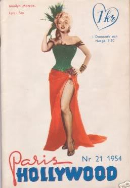 PARIS-HOLLYWOOD (Dk) magazine side cover Issue 21  1954