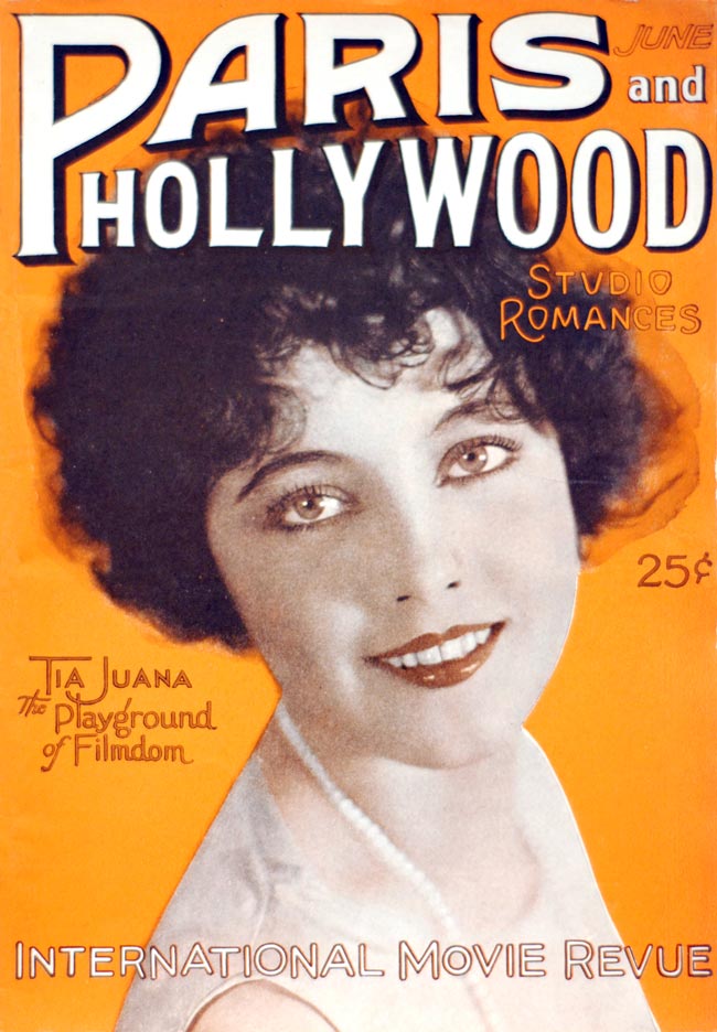 PARIS AND HOLLYWOOD magazine side cover  June 1927