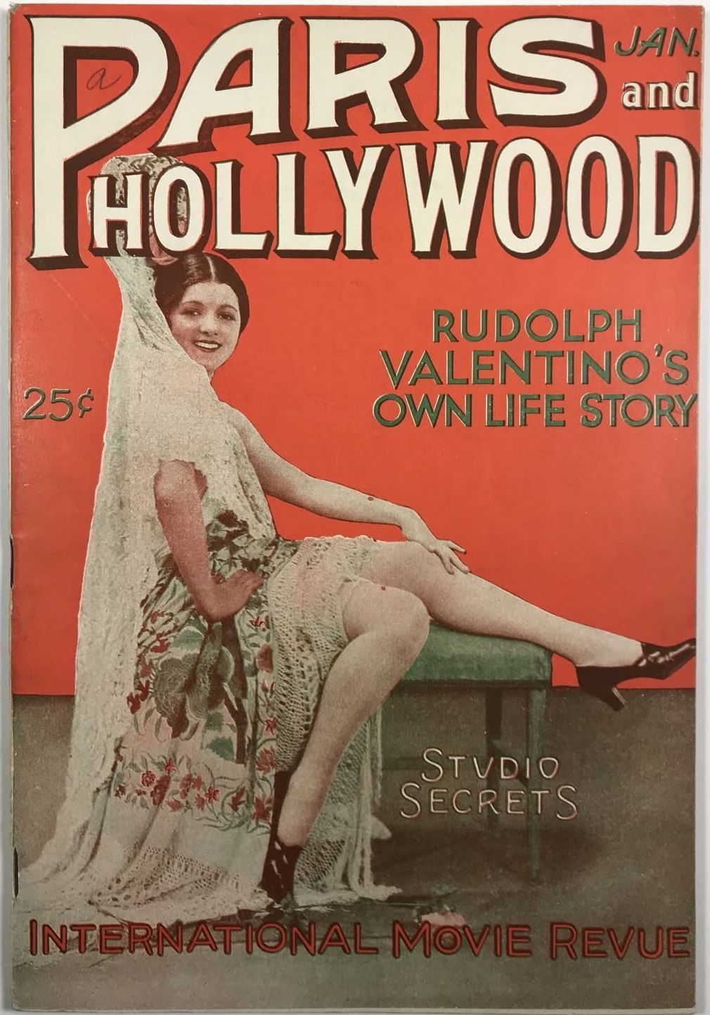 PARIS AND HOLLYWOOD magazine side cover  January 1927
