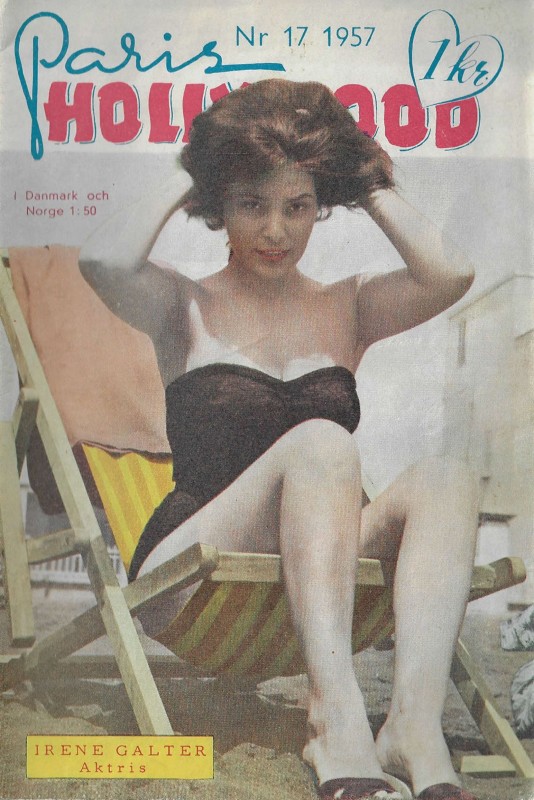 PARIS-HOLLYWOOD (Dk) magazine side cover Issue 17   1957