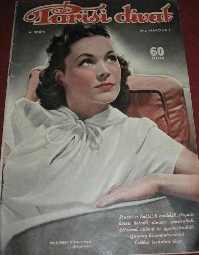 PARISI DIVAT magazine side cover  March 1942