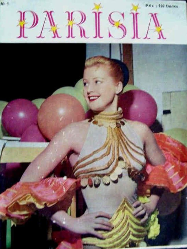 PARISIA magazine side cover Issue 1  November/December 1953