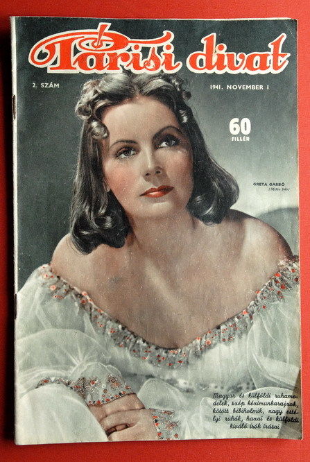 PARISI DIVAT magazine side cover November 1941