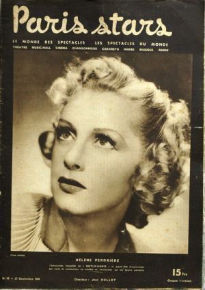 PARIS STARS magazine side cover Issue 10 27 September 1946