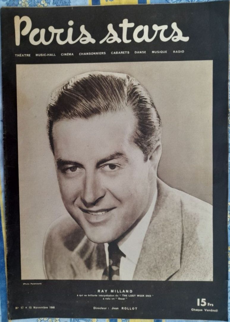 PARIS STARS magazine side cover Issue 17 15 November 1946