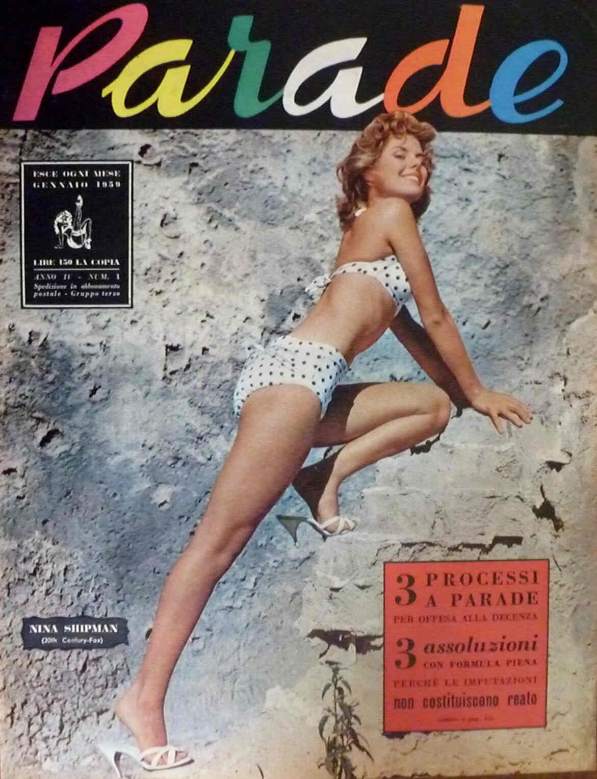 PARADE magazine side cover January 1959