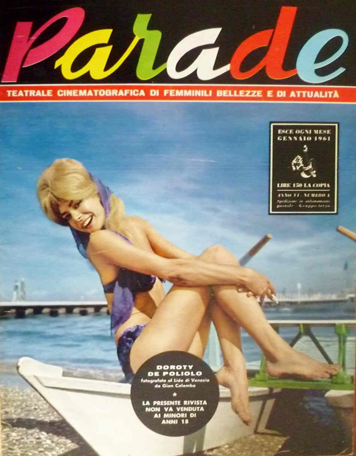 PARADE magazine side cover January 1961