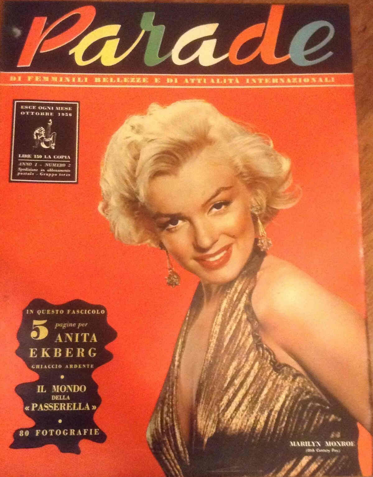 PARADE magazine side cover Issue 2 October 1956