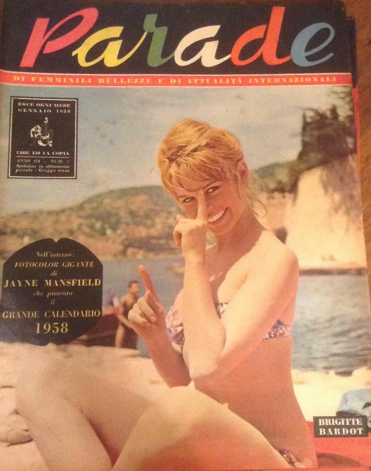 PARADE magazine side cover January 1958