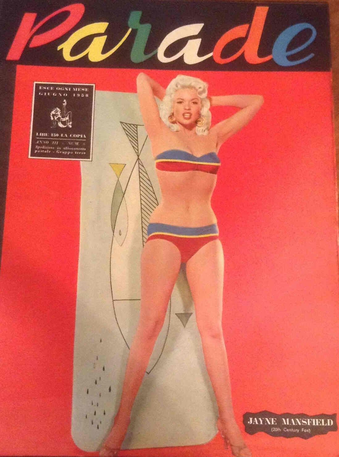 PARADE magazine side cover June 1958