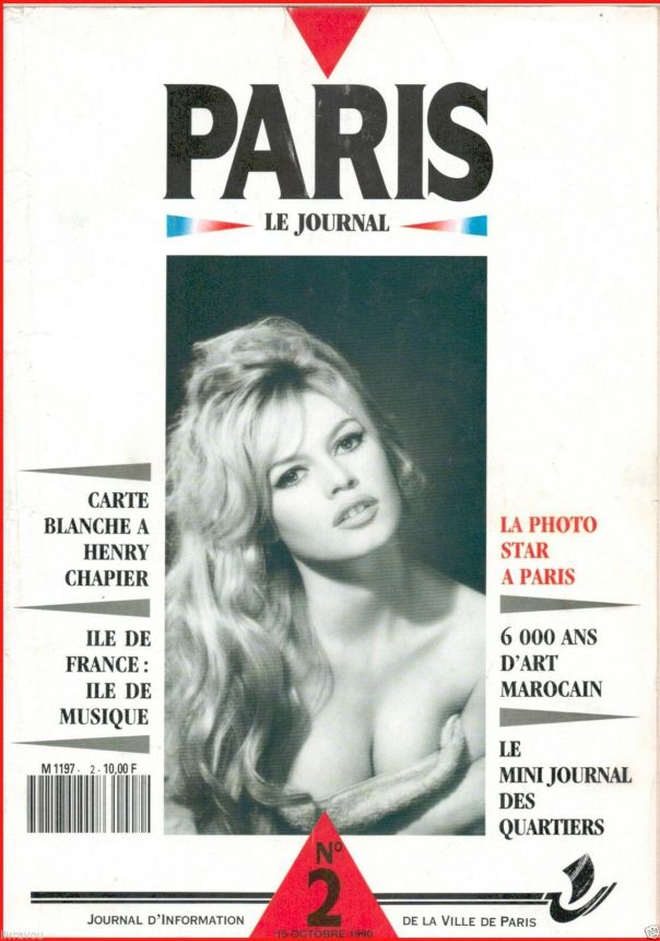 PARIS LE JOURNAL magazine side cover Issue 2 15 October 1990