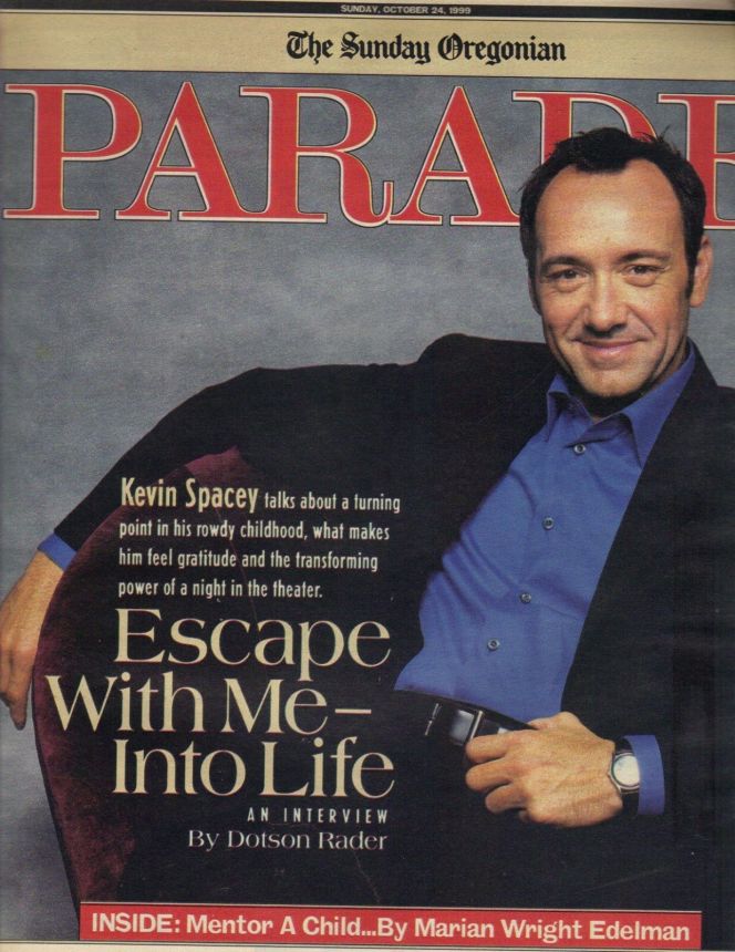 PARADE (USA) magazine side cover 24 October 1999