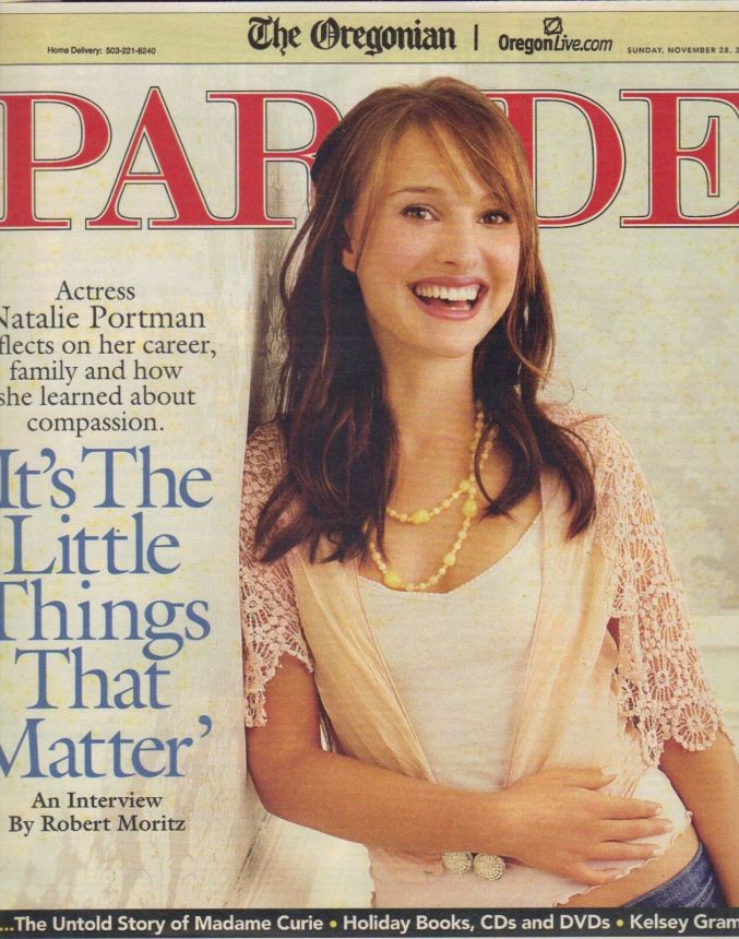 PARADE (USA) magazine side cover 28 November 2004