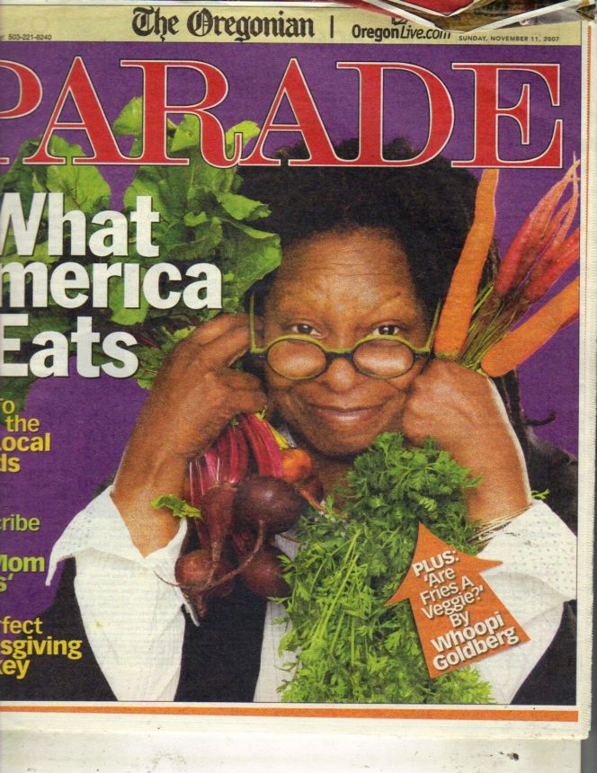PARADE (USA) magazine side cover 11 November 2007