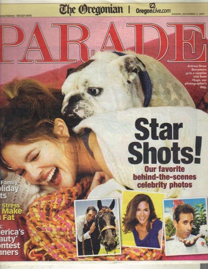 PARADE (USA) magazine side cover 2 December 2007