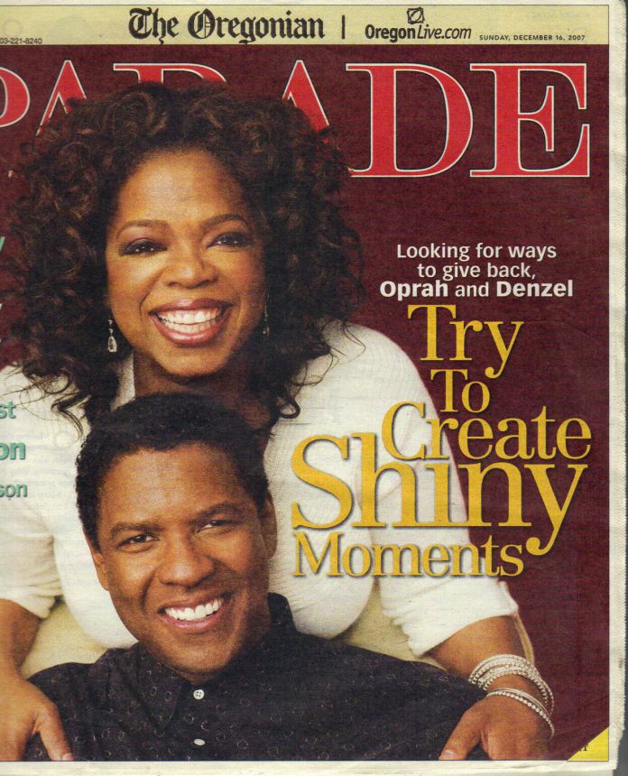 PARADE (USA) magazine side cover 16 December 2007