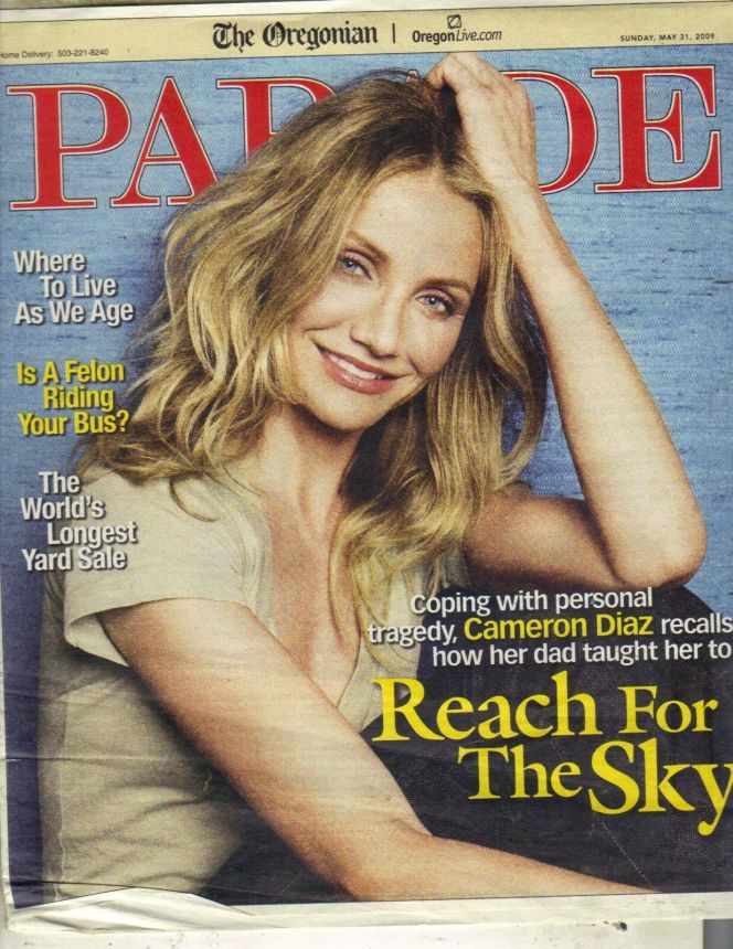 PARADE (USA) magazine side cover 31 May 2009