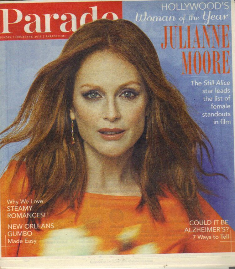 PARADE (USA) magazine side cover 15 February 2015