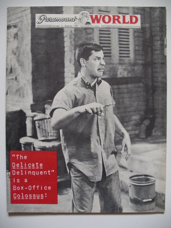 PARAMOUNT WORLD magazine side cover  July 1957