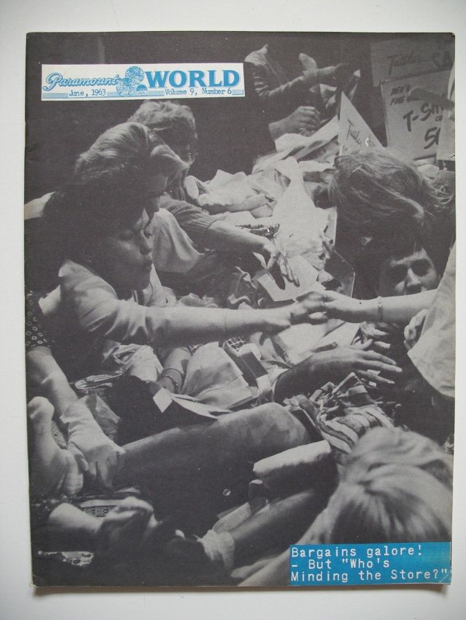 PARAMOUNT WORLD magazine side cover  June 1963