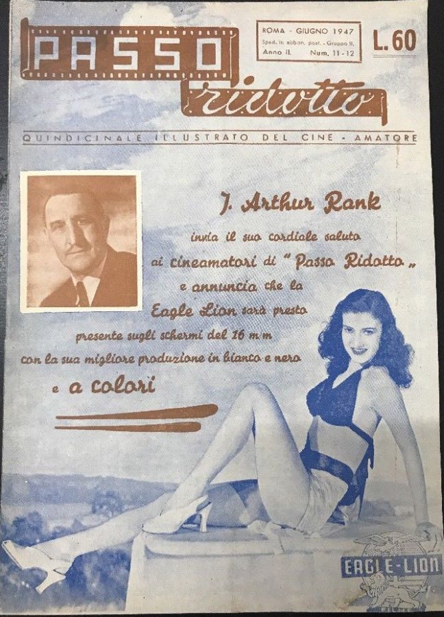 PASSO RIDOTTO magazine side cover Issue 11-12  June 1947
