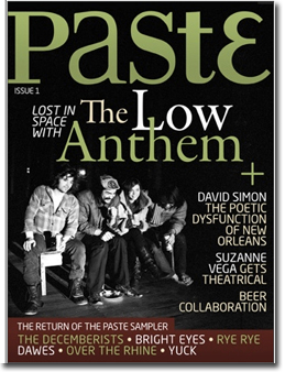 PASTE magazine side cover Issue 1 July 2002